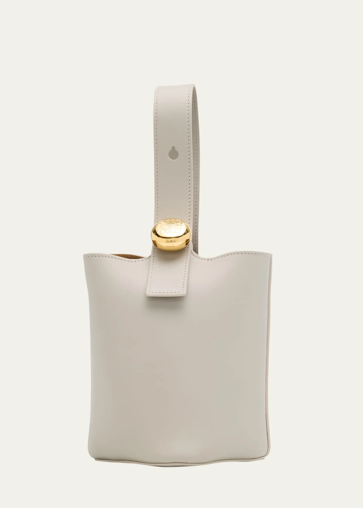LoewePebble Mini Bucket Bag in Smooth Leather