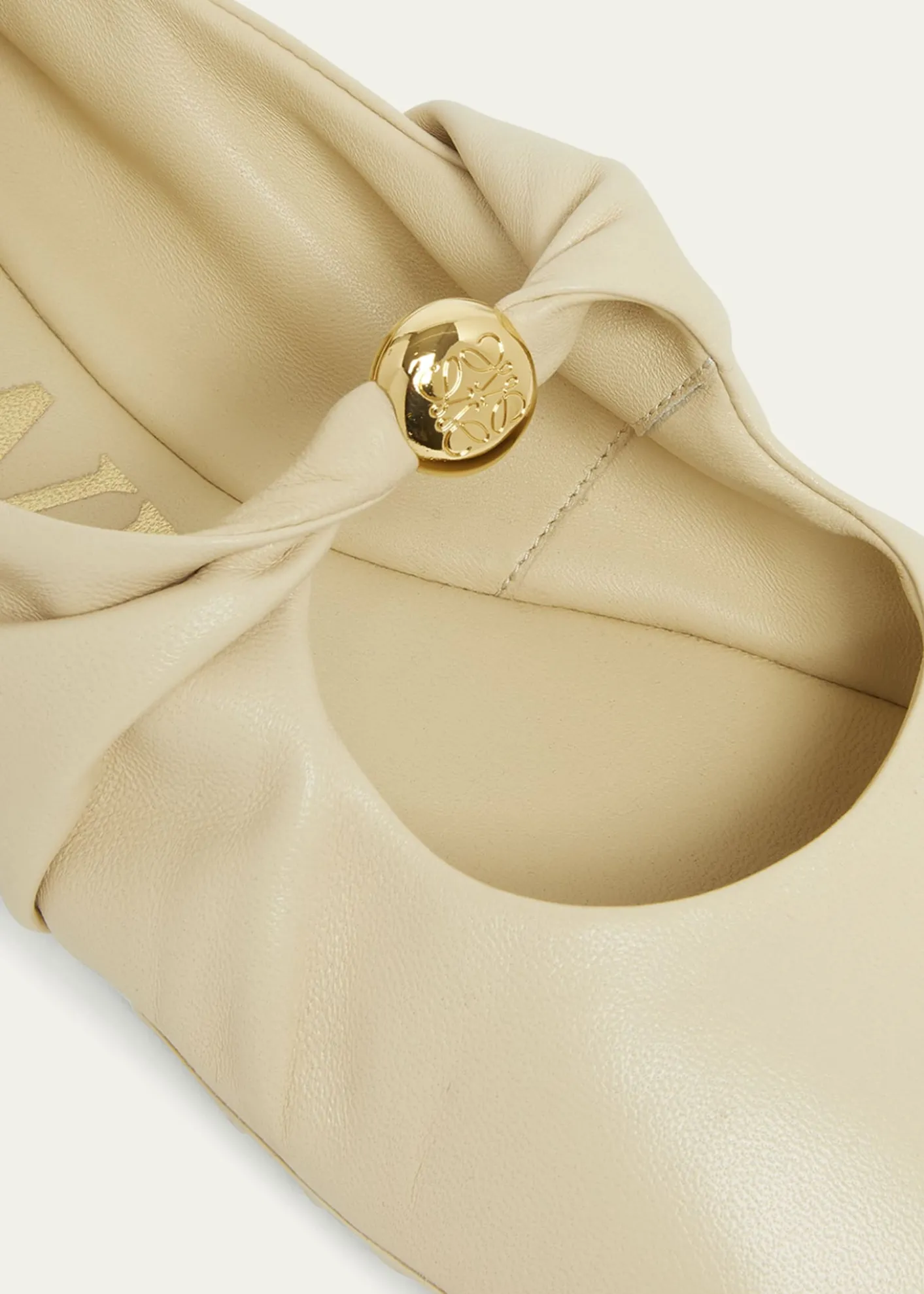 LoewePebble Soft Leather Ballerina Flats