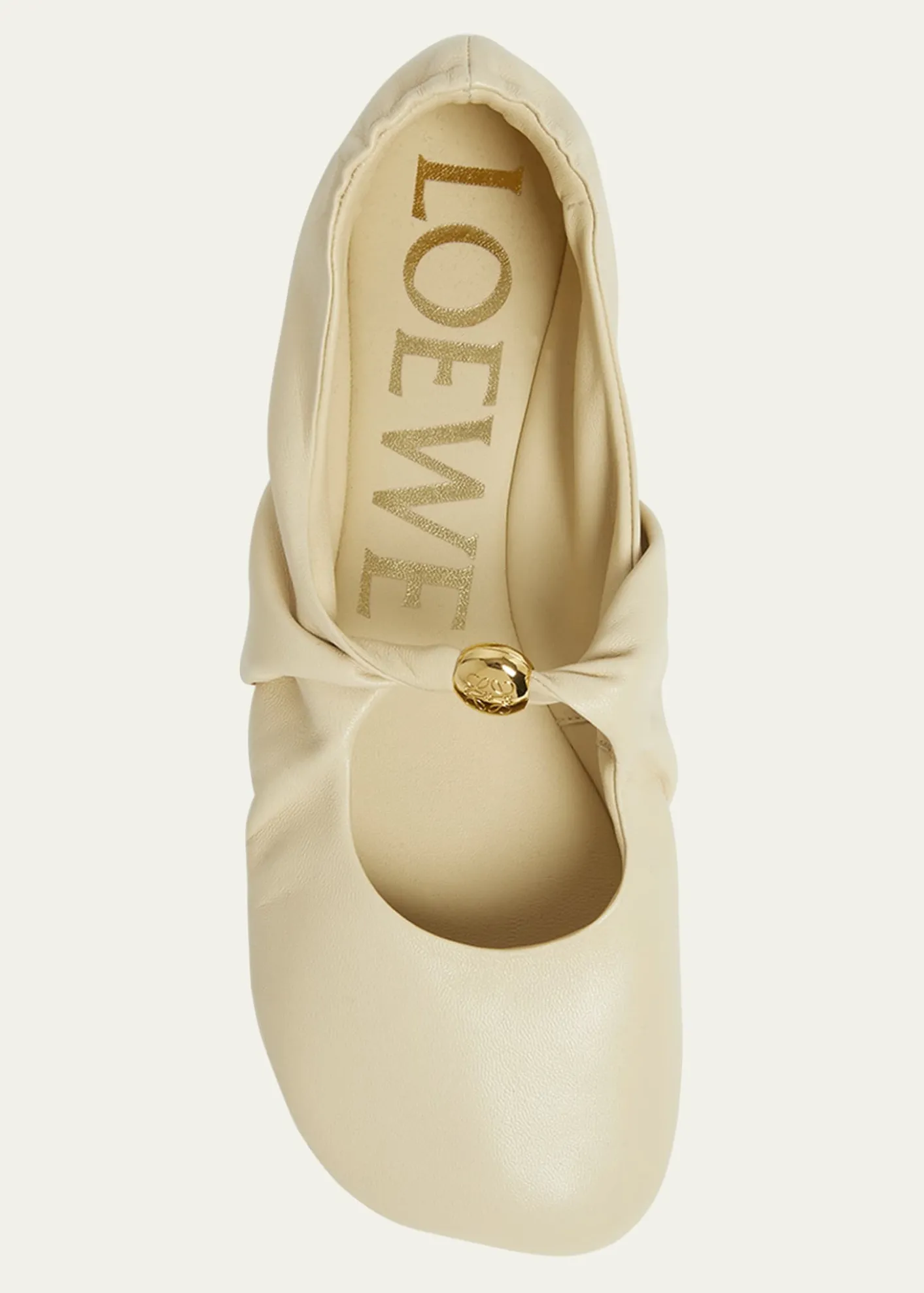 LoewePebble Soft Leather Ballerina Flats