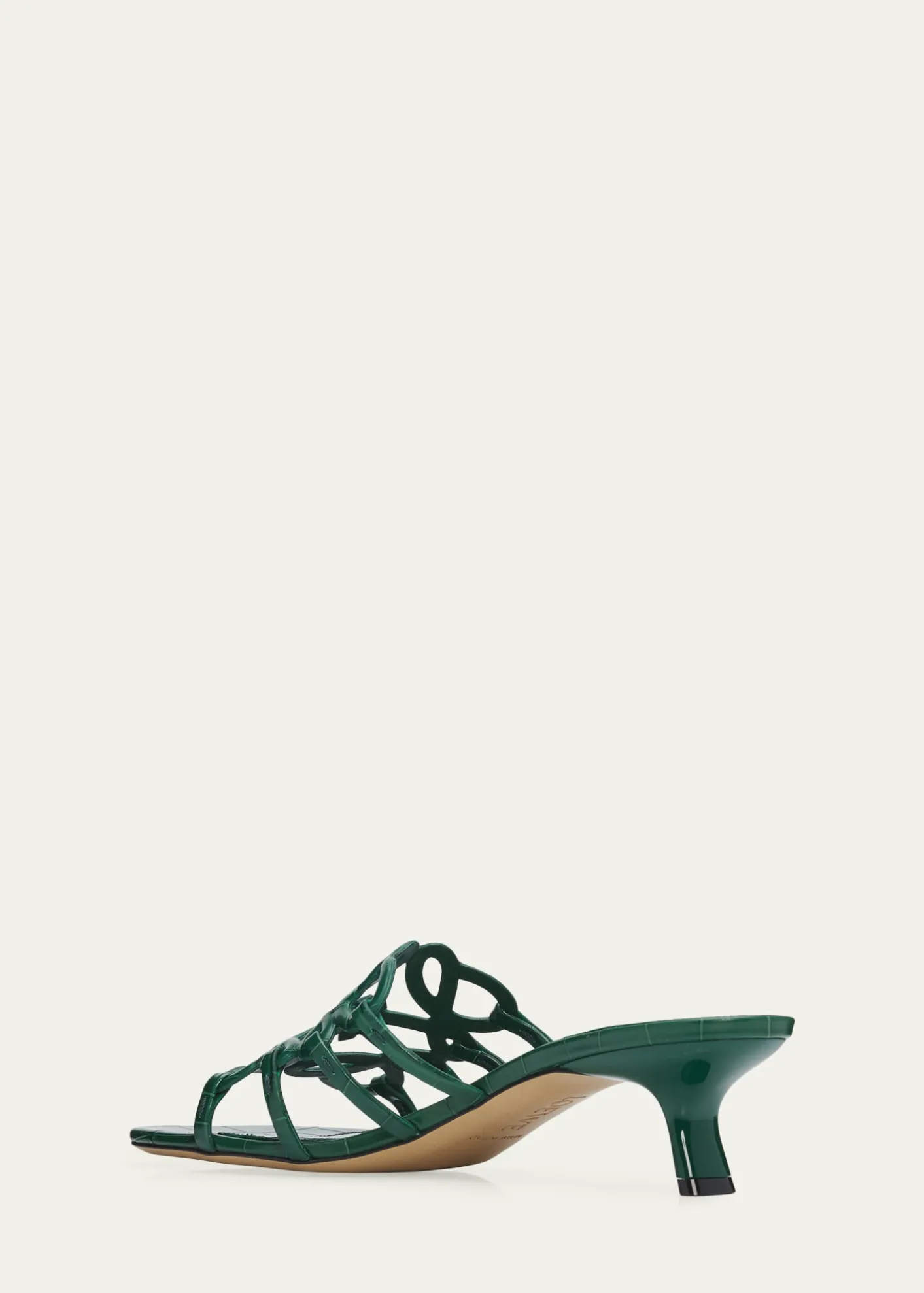 LoewePetal Anagram 45mm Croc-Embossed Leather Sandals