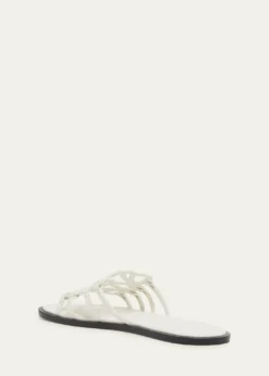 LoewePetal Leather Anagram Slide Sandals