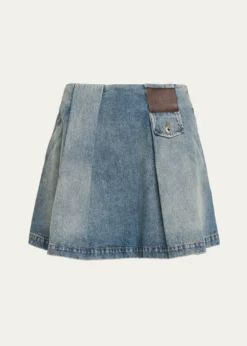 LoewePleated Mini Skirt