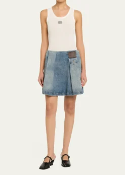 LoewePleated Mini Skirt