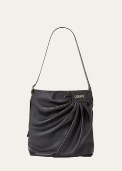 LoewePleated Tote Bag in Leather
