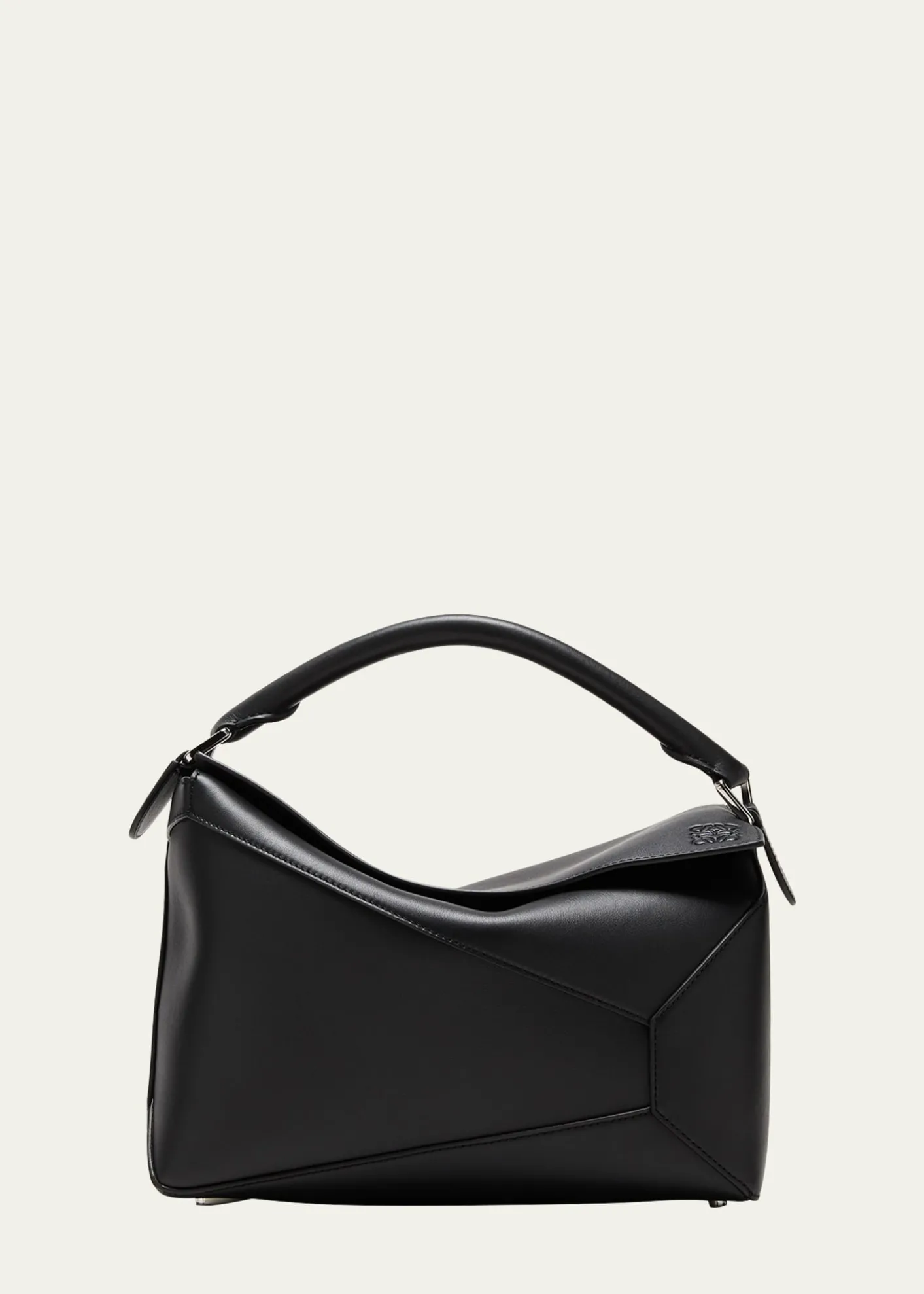 LoewePuzzle Edge Medium Top-Handle Bag in Grained Leather