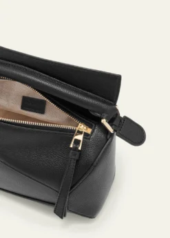 LoewePuzzle Edge Mini Top-Handle Bag in Grain Leather
