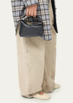 LoewePuzzle Edge Mini Top-Handle Bag in Grain Leather
