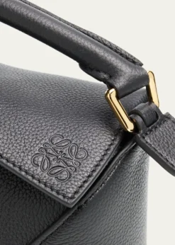 LoewePuzzle Edge Mini Top-Handle Bag in Grain Leather