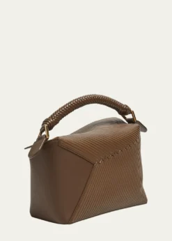 LoewePuzzle Edge Small Calfskin Top-Handle Bag