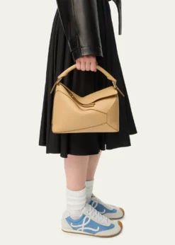 LoewePuzzle Edge Small Shoulder Bag in Calfskin Leather