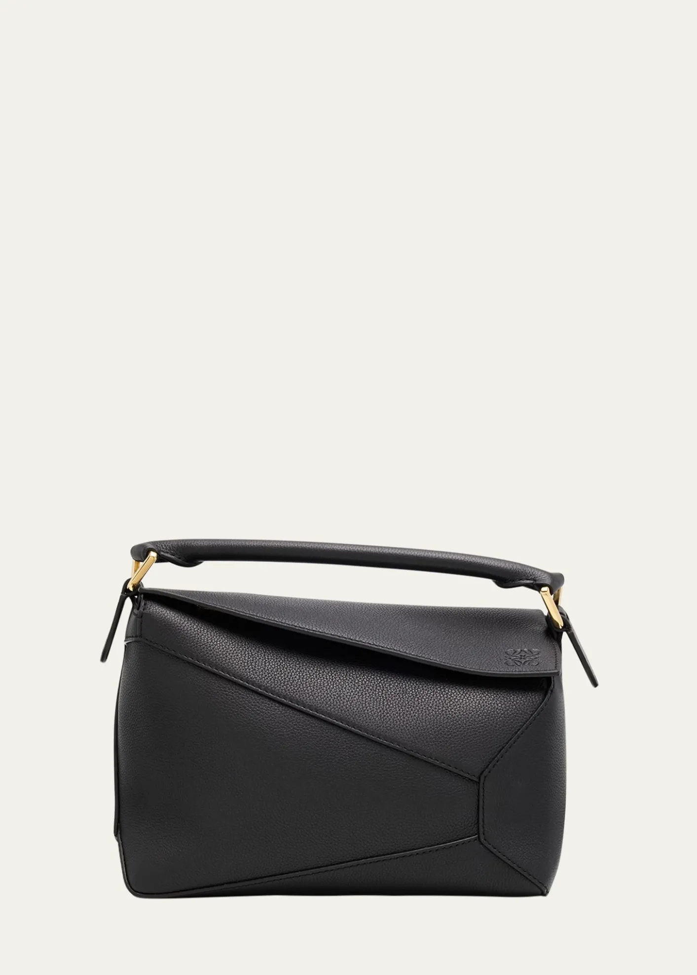 LoewePuzzle Edge Small Top-Handle Bag in Grain Leather