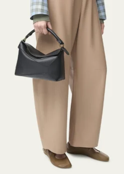 LoewePuzzle Edge Small Top-Handle Bag in Grain Leather