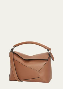 LoewePuzzle Edge Small Top-Handle Bag in Leather