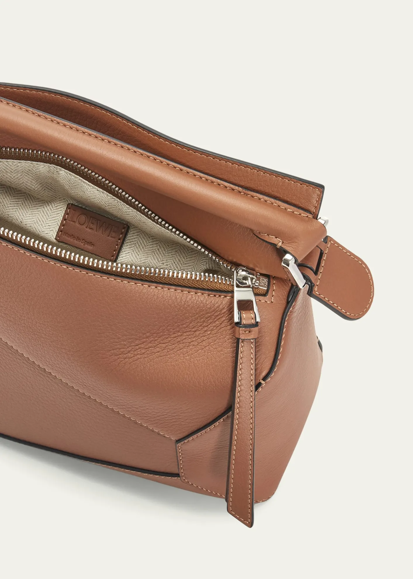 LoewePuzzle Edge Small Top-Handle Bag in Leather