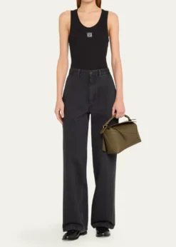 LoewePuzzle Edge Small Top-Handle Bag in Leather