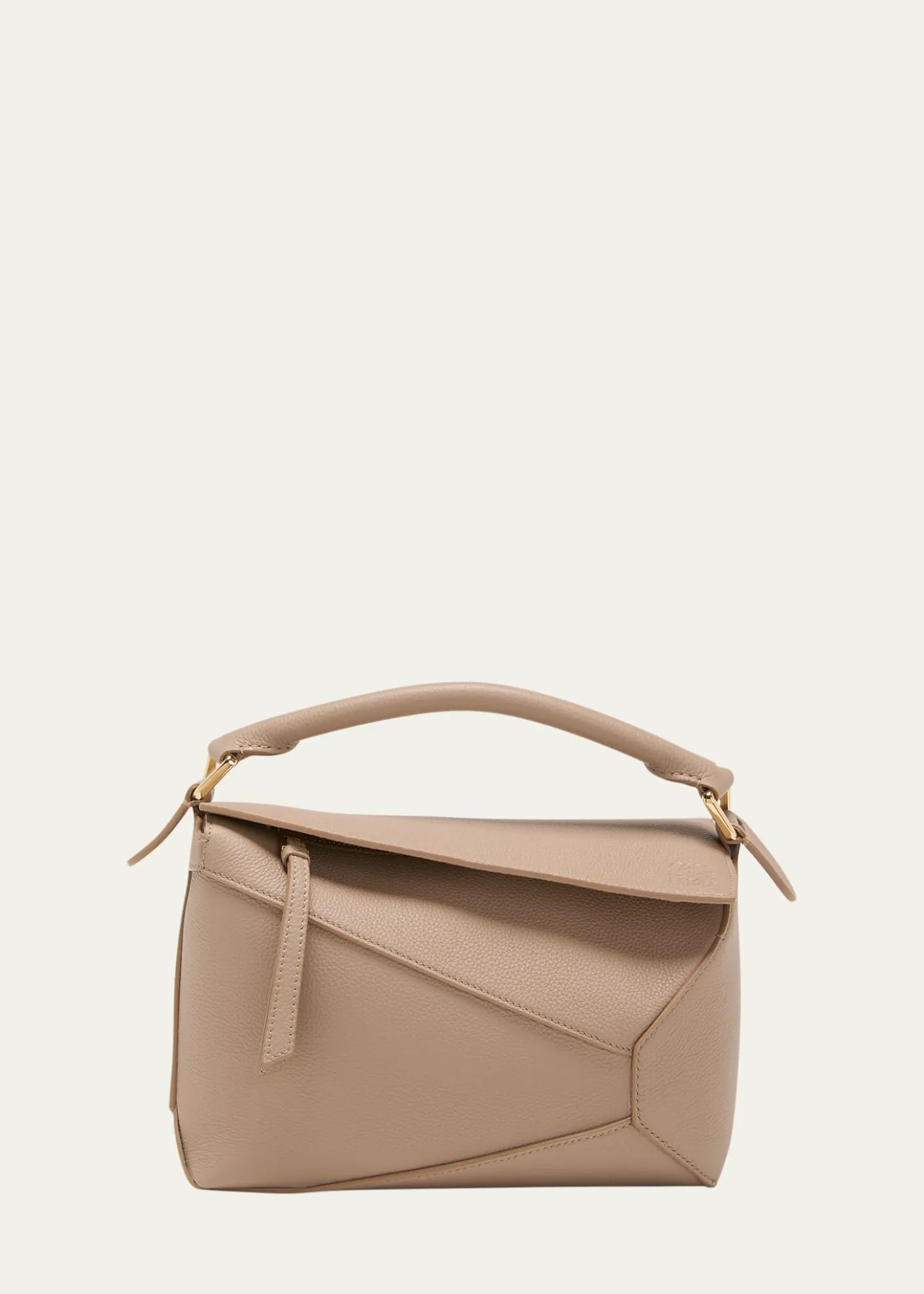LoewePuzzle Edge Small Top-Handle Bag in Grained Leather