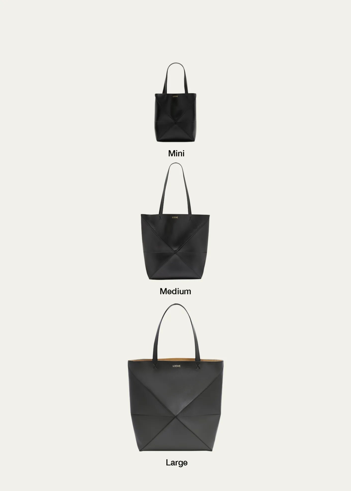 LoewePuzzle Fold Large Tote Bag in Shiny Leather