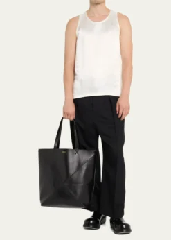 LoewePuzzle Fold Large Tote Bag in Shiny Leather