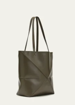 LoewePuzzle Fold Medium Tote Bag in Shiny Leather