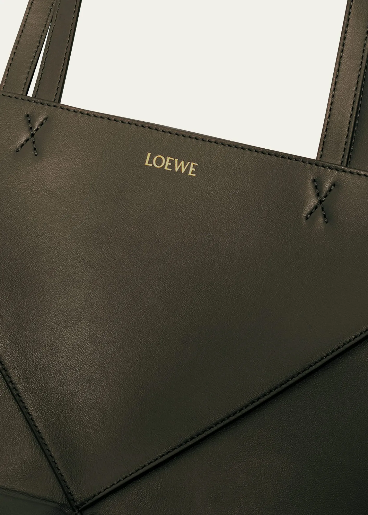 LoewePuzzle Fold Medium Tote Bag in Shiny Leather