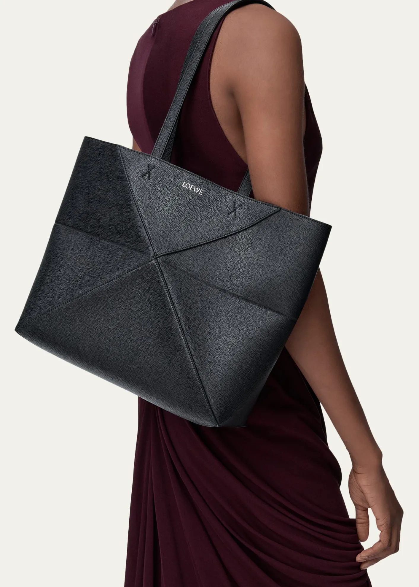 LoewePuzzle Fold Tote Bag in Leather