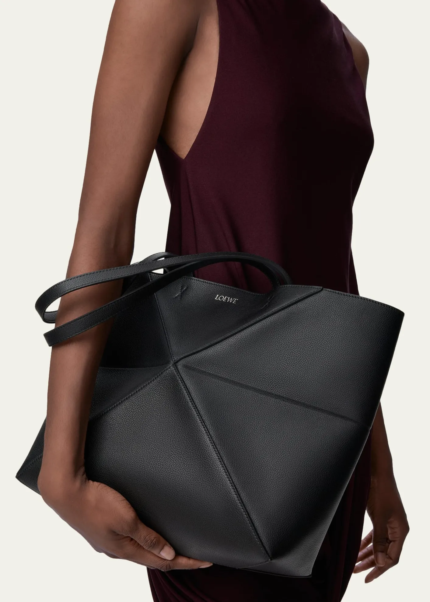 LoewePuzzle Fold Tote Bag in Leather