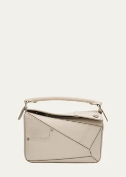 LoewePuzzle Panta Small Top-Handle Bag in Leather