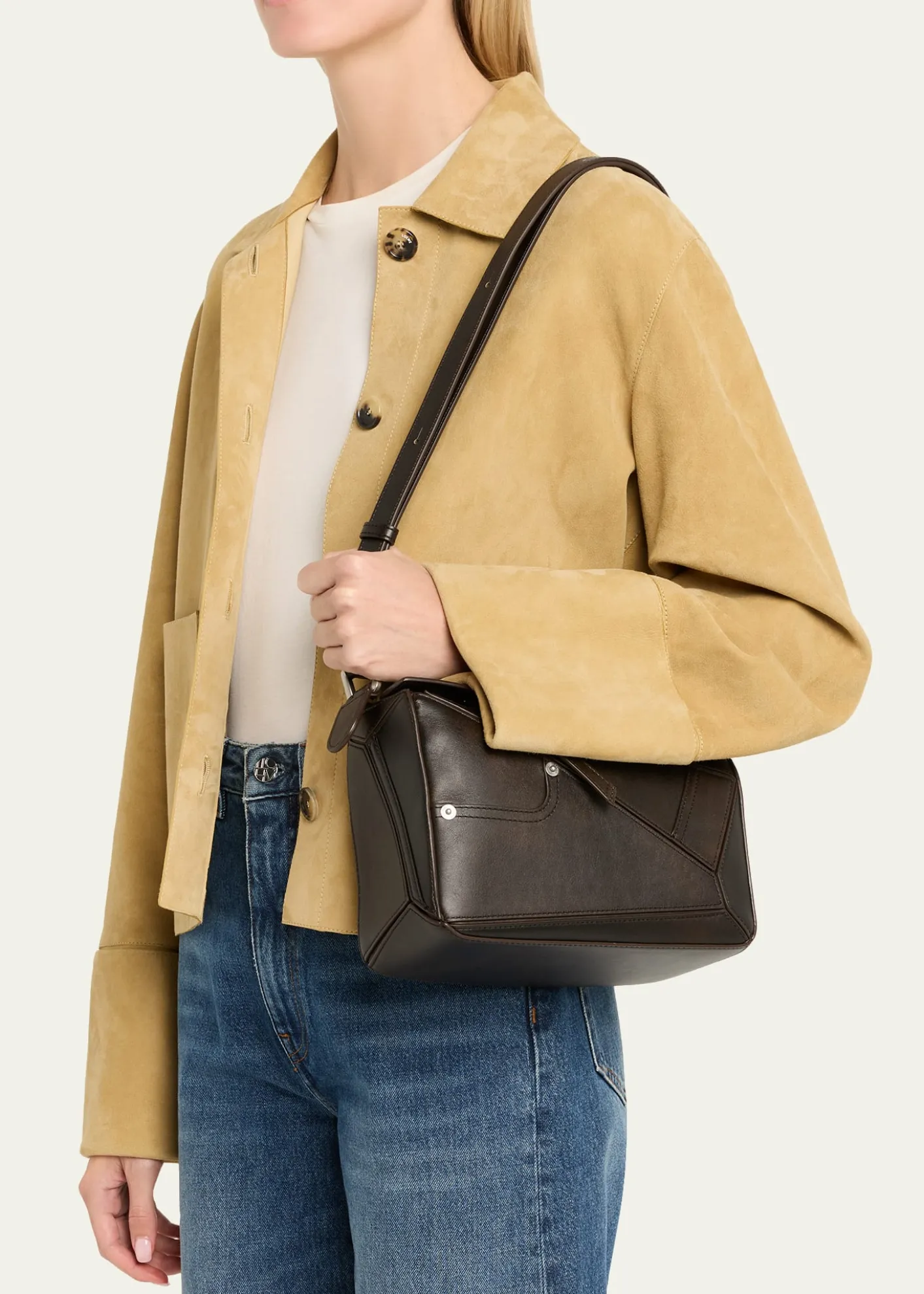 LoewePuzzle Small Top-Handle Bag in Leather