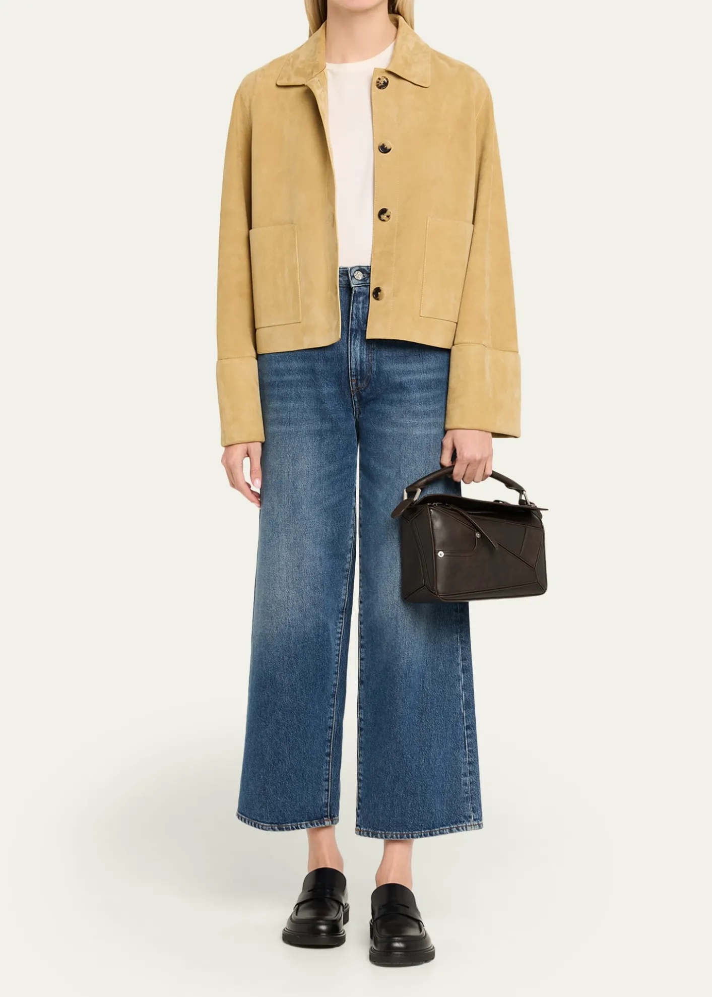 LoewePuzzle Small Top-Handle Bag in Leather