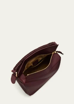 LoewePuzzle Small Woven Top-Handle Bag in Leather