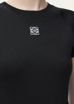 LoeweRibbed Anagram Short-Sleeve Tee