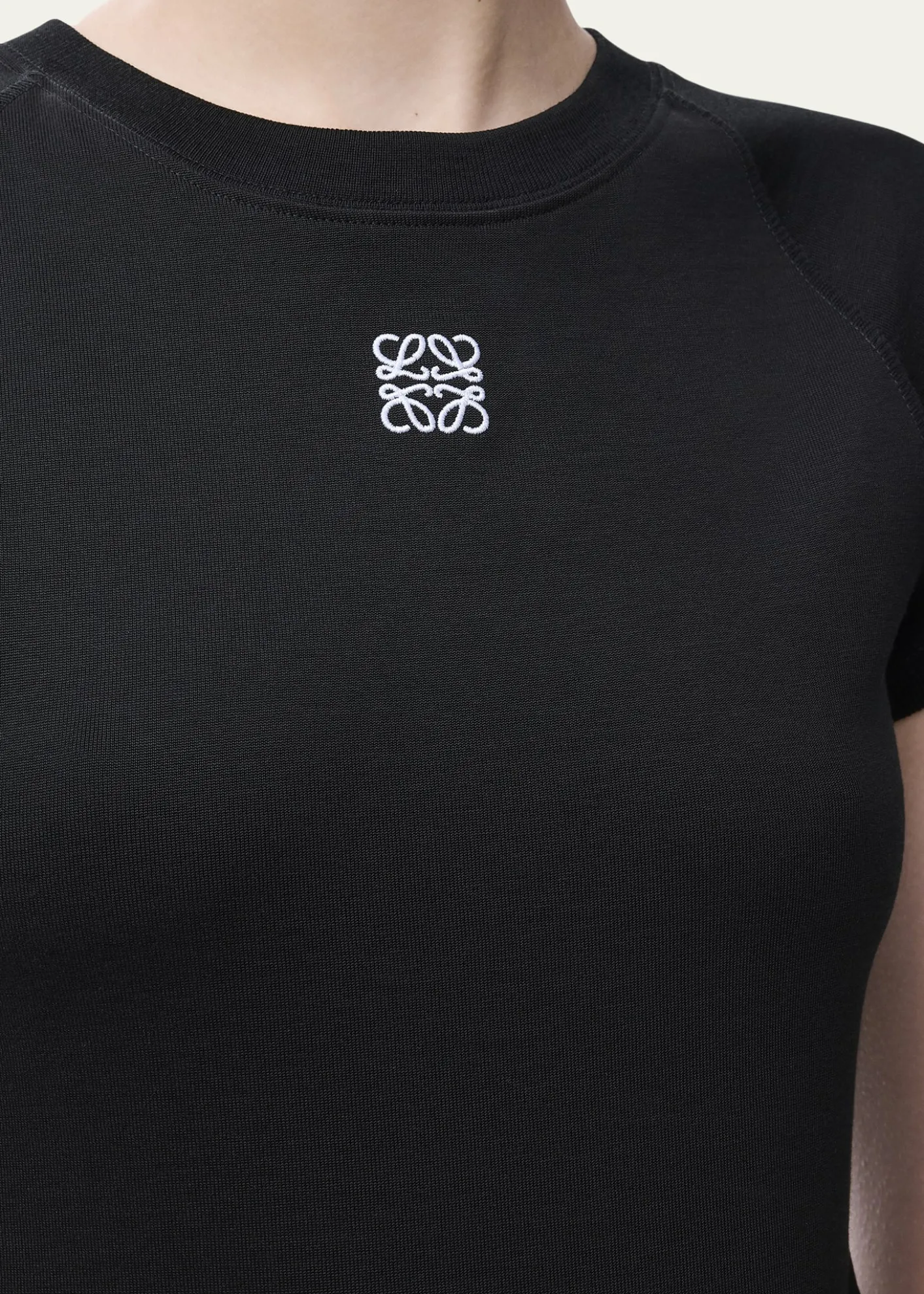 LoeweRibbed Anagram Short-Sleeve Tee