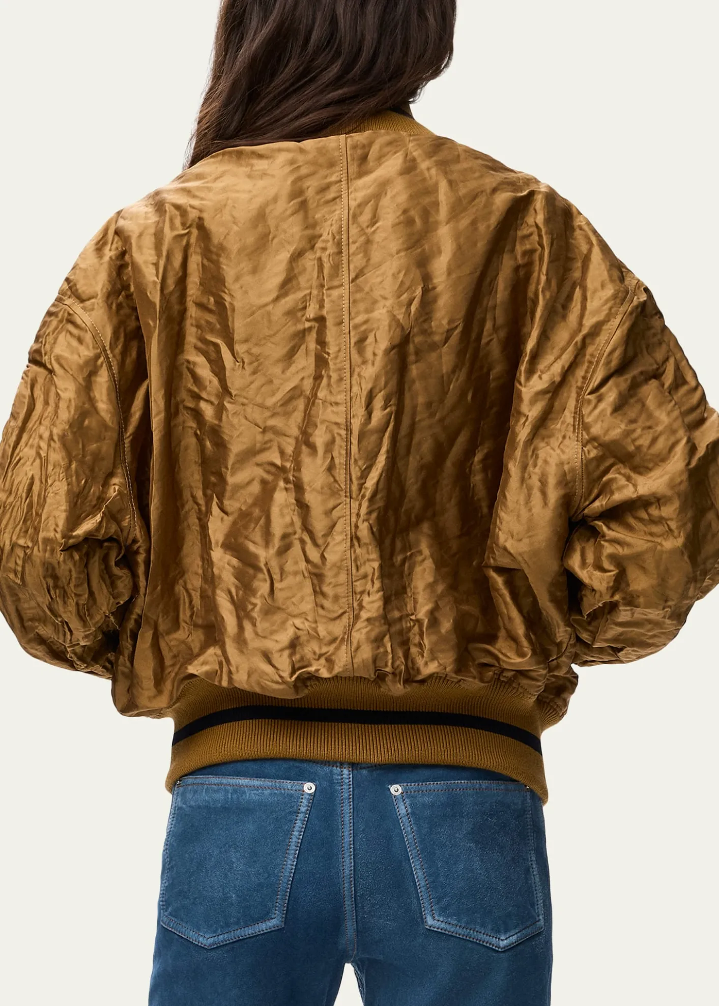 LoeweSatin Oversized Bomber Jacket