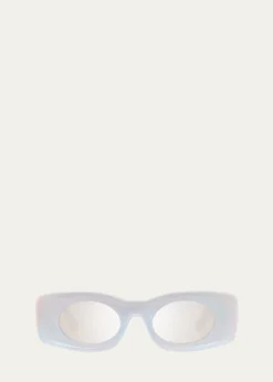 LoeweShimmery Injected Plastic Rectangle Sunglasses