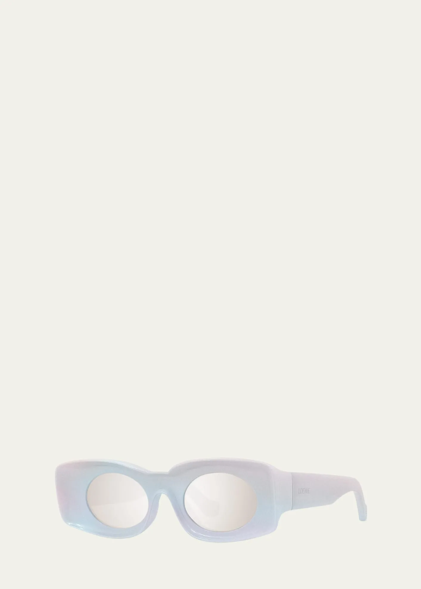LoeweShimmery Injected Plastic Rectangle Sunglasses