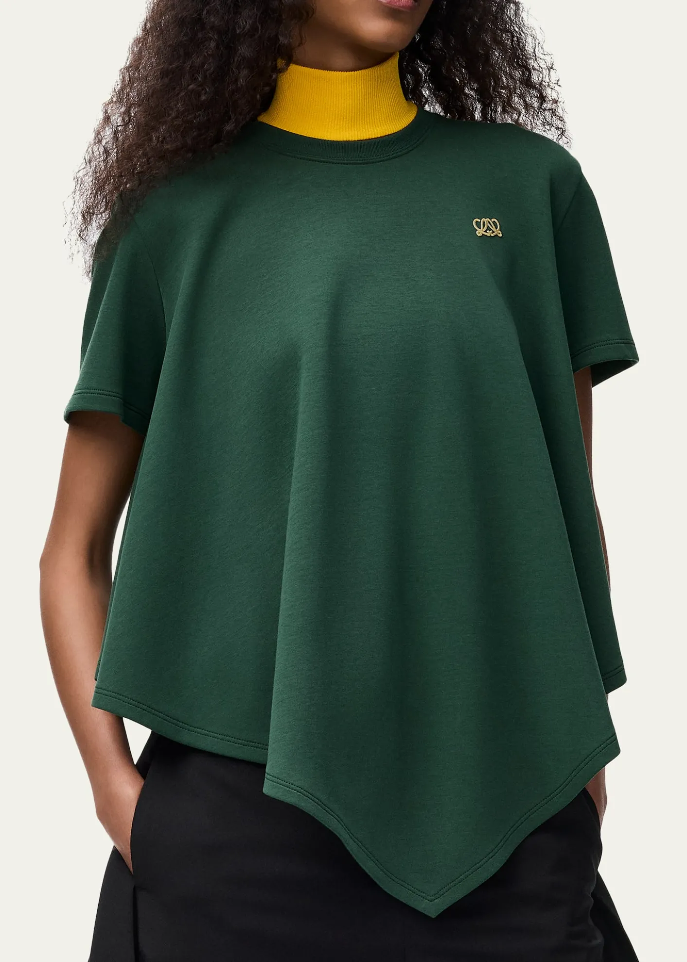 LoeweShort-Sleeve Cape T-Shirt