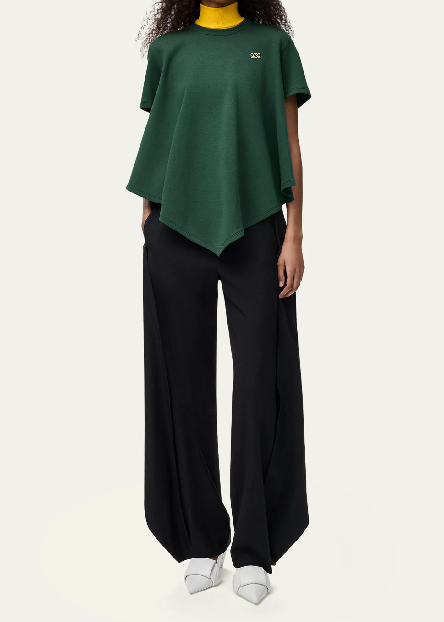 LoeweShort-Sleeve Cape T-Shirt