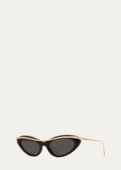 LoeweSignature Acetate & Metal Cat-Eye Sunglasses