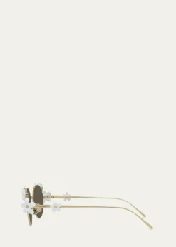 LoeweSignature Floral Metal Sunglasses