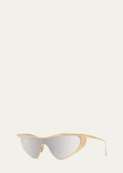 LoeweSignature Metal & Nylon Shield Sunglasses
