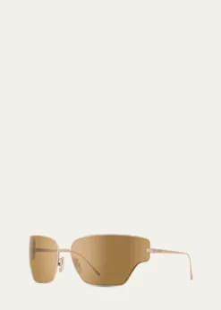 LoeweSignature Metal & Nylon Shield Sunglasses