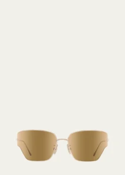 LoeweSignature Metal & Nylon Shield Sunglasses