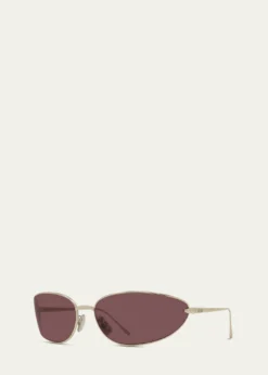LoeweSignature Wrap Around Metal Sunglasses