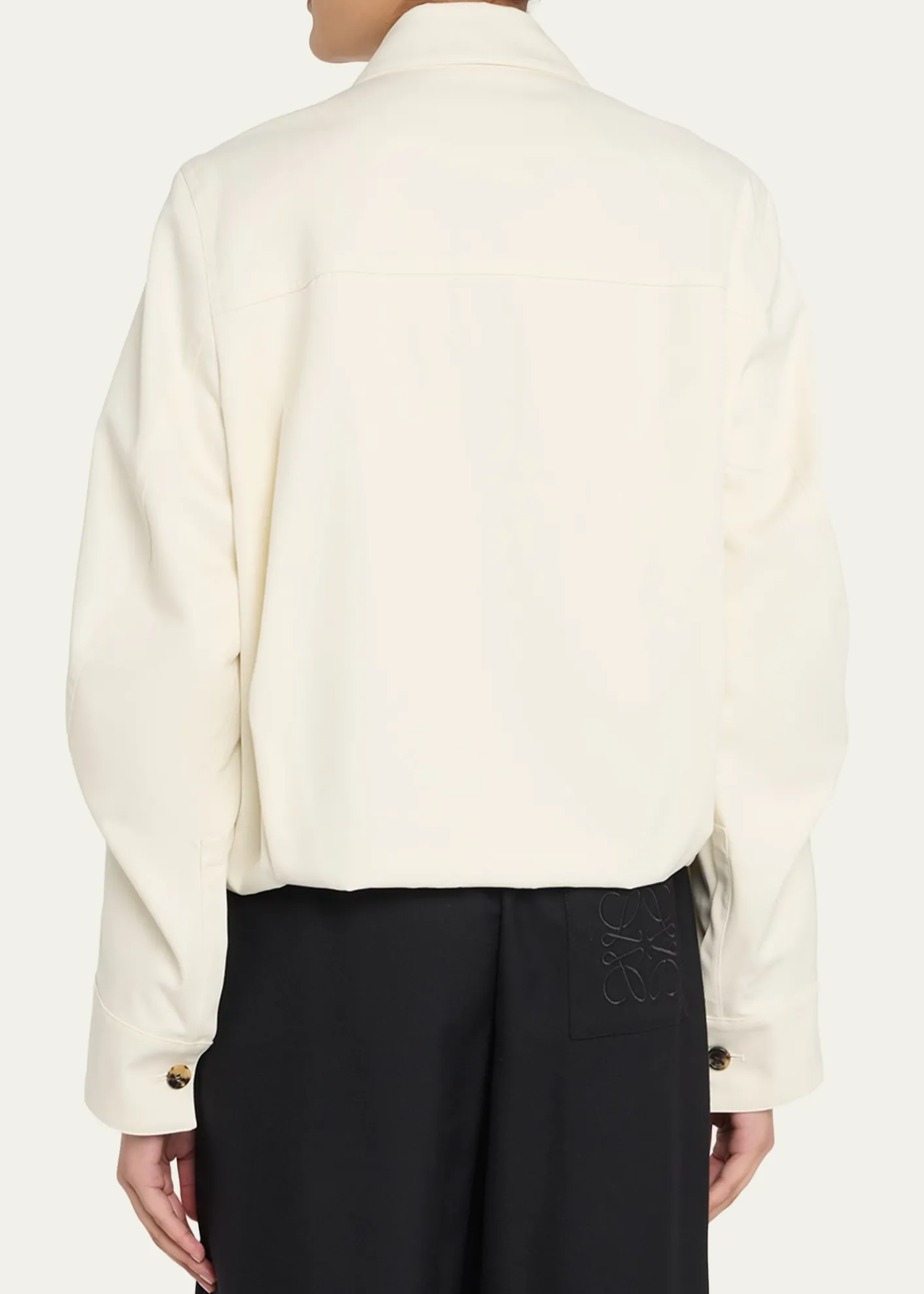 LoeweSingle-Breasted Cotton Balloon Jacket
