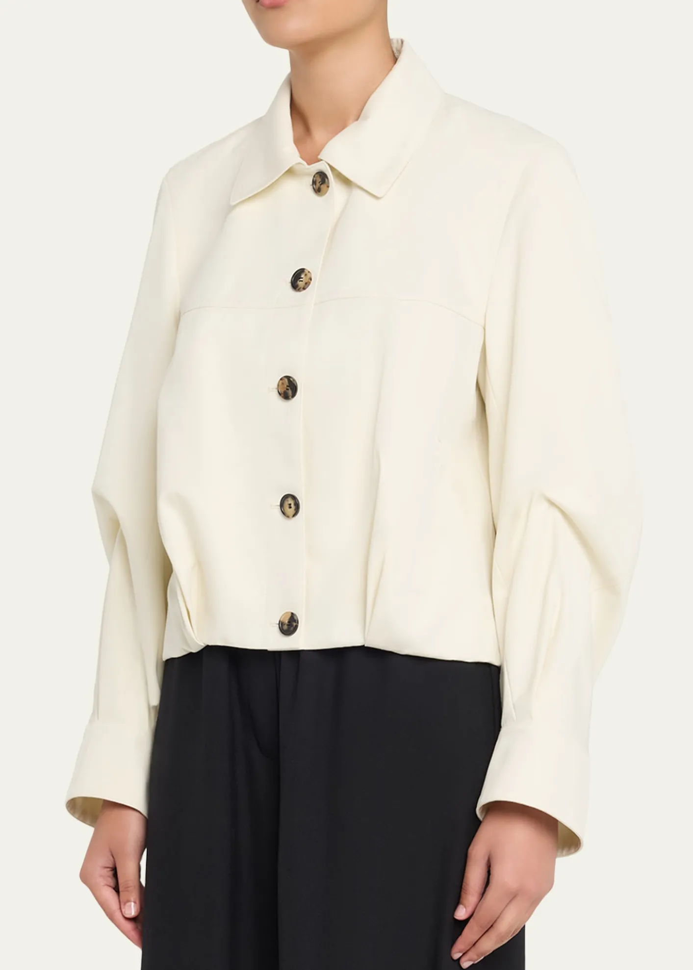 LoeweSingle-Breasted Cotton Balloon Jacket