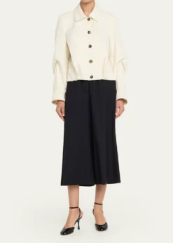 LoeweSingle-Breasted Cotton Balloon Jacket