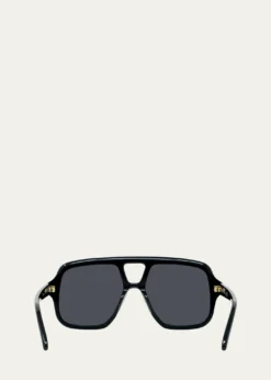 LoeweSlim Aviator Logo Sunglasses