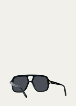 LoeweSlim Aviator Logo Sunglasses