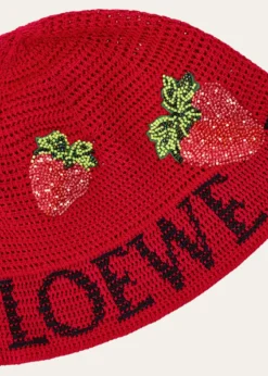 LoeweStrawberry Bucket Hat in Cotton