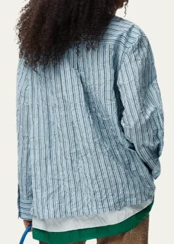 LoeweStriped Crinkled Cotton Button-Down Shirt